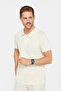 Men's 5-Pack Black-White-Ecru-Stone-Grey Slim Fit Slim Fit Cotton Plain Pique Polo Neck T-Shirt - 5