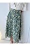 Valerie Chiffon Flared Lined Long Skirt Women's Green - 8