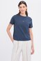 Indigo-Short Sleeve Basic T-Shirt