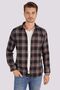 Claret Red and White Striped Slimfit Lumberjack Shirt with Gift Box - 5