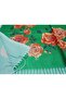 Elegant Vivid Rose Pattern Cotton Shawl with Tassels, Prayer Cover 180X70Cm - 4