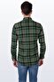 Green Orange Striped Slimfit Lumberjack Shirt - 6