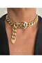 Thick/Modern/Gold/Belt Buckle Choker Chocker Collar Necklace - 2