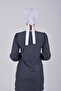 Anthracite Gray Soft Lycra Nurse Doctor Hijab Top and Bottom Set Uniform - 4