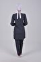Anthracite Gray Soft Lycra Nurse Doctor Hijab Top and Bottom Set Uniform - 2