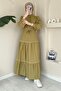 Green Dress Ma334 - Lace Judge Collar - 2
