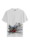 Futuristic Arena - 100% Cotton Men's White T-Shirt - Premium Quality