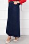 Long Hijab Denim Skirt Navy Blue - 4