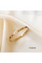 Roman Numeral Zircon Stone Tarnish-Free Stainless Steel Handcuff Bracelet - 6