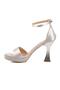 448183   Z Silver Satin Platform Heel Women's Heeled Shoes - 2