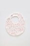 100% Cotton Newborn Bib & Hat Set - Toile De Jouy / Pink - 3