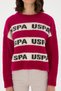Women's Fuchsia Crew Neck Sweater 50294259-Vr023 - 6