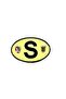 Custom Crests for Labelmakers Oval S (England) UK Flag Cream Color Aluminum Sticker