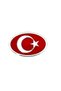 Custom Crests for Tagers Oval Turkey Lovers Flag Aluminum Sticker Blood Red