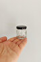 40 ml Metal Black Lid 40 Cc Transparent Sample Glass Jar Small 2 Pcs - 2
