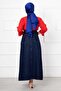 Long Hijab Denim Skirt Navy Blue - 5