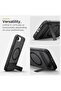 Spigen Ultra Hybrid S MagFit for iPhone 16e cover with Kickstand [MagSafe compatible] - Frost Black - 3