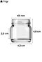 40 ml Metal Black Lid 40 Cc Transparent Sample Glass Jar Small 20 Pieces - 3