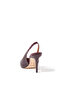 Red High Heeled Snakeskin Patterned Slingback Shoes - 3