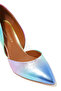 Shiny Metallic Leather D'Orsay Heeled Shoes - 4