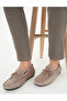 Beige Rubber Sole 100% Leather Loafer Shoes 50310192-Vr011 - 7
