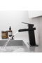 Washbowl Faucet Matte Black Waterfall Square Body Slanting Basin Bathroom Fixture Double Entry Luxury Ergonomic - 5
