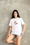 Duck Printed Cotton Stone Oversize T-Shirt