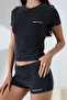 Women's Soft Black Shorts Suit Msc4021 - 8