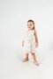 White 3D Rose Detailed Girl's Dress – Sleeveless, Cotton, Special Daily - 2