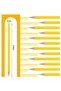 Yellow Pencil Copy 6 Pieces Fatih Yellow Lead Pencil Fabric Pen Textile Pen Architect Iron Carpenter - 6