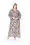 Women's Long Sleeve Plus Size Woven Summer Long Sleeve Dress - 8