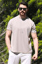 Men's Stone Winter T-Shirt 100% Cotton Modal Silky Fabric Crew Neck Breathable Texture - 2