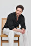 Men's Oversize Cut Linen Shirt - 5