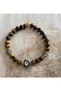Tiger Eye, Jasper, Coral, Turquoise, Volcano Stone Pink, Black, Lilac, Onyx Black Necklace - 4