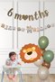 Safari Theme Lion Balloon 6 Month Half Age Party Balloon Chain Set with 6 Months Banner