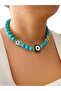 Tiger Eye Natural Stone Necklace Evil Eye Beaded Natural Stone Bijouterie Necklace - 3