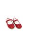 300 Girl's Red Patent Leather Bow and Velcro Ballerinas - 4