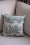 Green Throw Pillow Vintage Patterned 45X45 Decorative Pillowcase