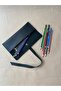 (We Write Names) Book Cover Pen Holder Set - Handmade Genuine Leather - 6