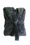 Cotton Velvet Anthracite-Grey Unisex Men's and Women's Bathrobe Soft Ultra Large Size Bathrobe - 3