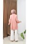 Women's Imported Linen Tunic Shirt with Gathered Front and Elastic Sleeves - 6