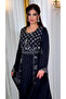 فستان سهرة من قماش الشيفون مع حزام مزين بالأحجار - 7