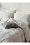 طقم غطاء لحاف مزدوج White Stripe، بدون ملاءة - 4