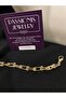 Gold Zircon Stone Tiffany Chain Model Bracelet - 3