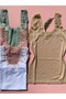 Cotton Modal Fabric Lace Strap V-Neck Box Packaged 4 Skin, White, Green, Powder Women's Undershirt