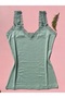 Cotton Modal Fabric Lace Strap V-Neck Box Packaged 4 Skin, White, Green, Powder Women's Undershirt - 2