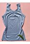 Women's Modal Fabric Thick Strap Extra Piping Boxed 4-Piece Black, Green, Powder, Blue Sports Tank Top - 5