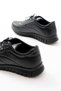 K-504 Black Lace-Up Patterned Casual Sports Shoes - 5