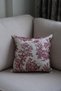Burgundy throw pillow vintage patterned 45x45 decorative pillow case - 2