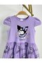 Kuromi Lined Short Sleeve Dress with Tulle Skirt - 3